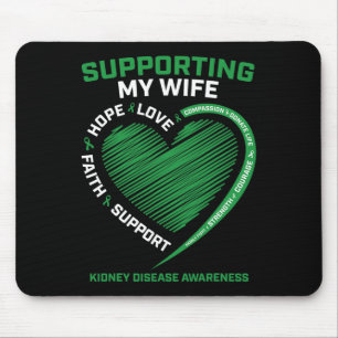 Gifts Husband Transplant Wife Kidney Disease Aware Mouse Pad