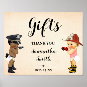 Gifts Little Recruit on the Way Baby Shower Sign