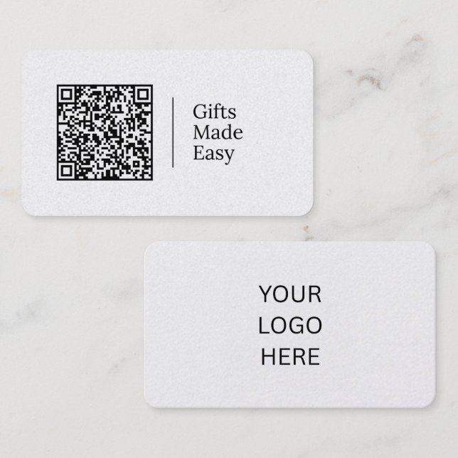 Gifts Made Easy | Customizable QR code And Logo Business Card (Front/Back)