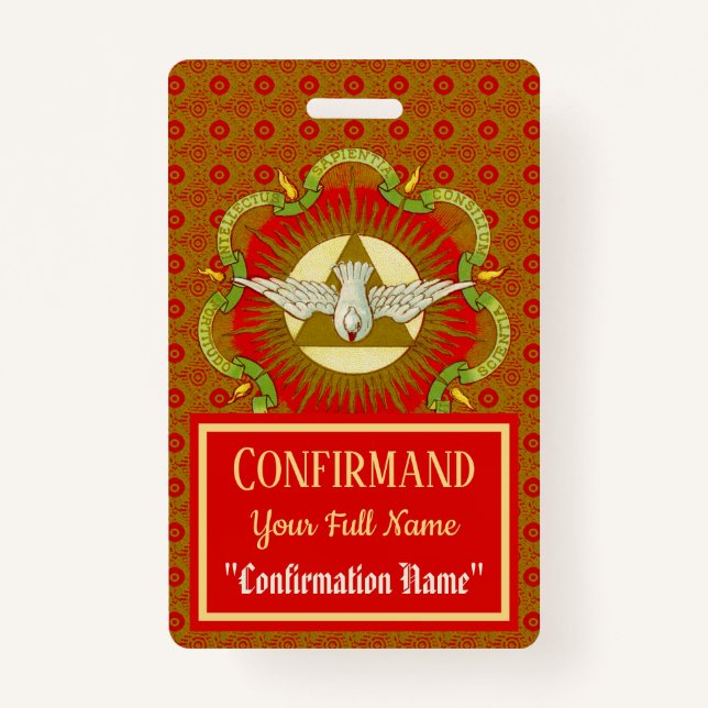 Gifts of the Holy Spirit (BK 026) - Confirmand Badge (Front)