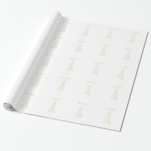 Gifts of The Holy Spirit in 3D Look Golden Script Wrapping Paper