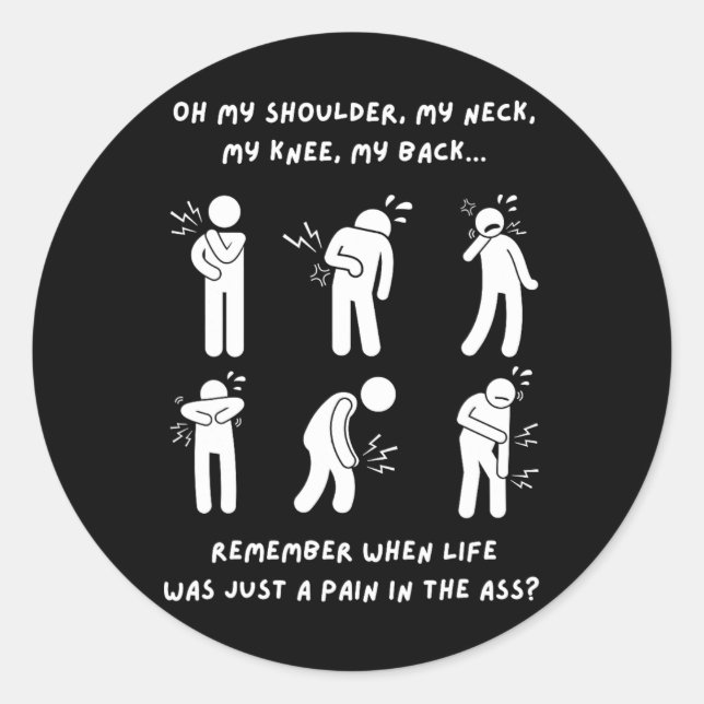 Gifts Old People 50th 60th 70th Birthday  Classic Round Sticker (Front)