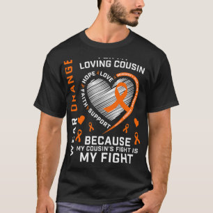 Gifts Orange Fighter Cousin Multiple Sclerosis Awa T-Shirt