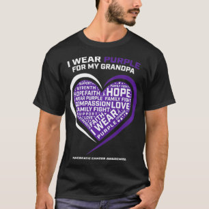 Gifts Products Purple Grandpa Pancreatic Cancer Aw T-Shirt