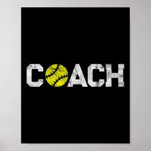 Gifts Softll Coaches Appreciation - Softll Coach Poster