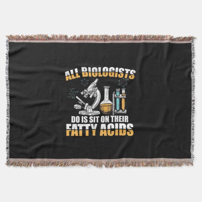 Gifts Teacher | All Biologists Do It Throw Blanket (Front)