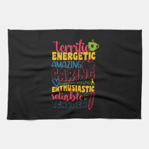 Gifts Teacher Amazing Caring Teacher Kitchen Towel