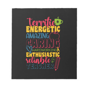Gifts Teacher Amazing Caring Teacher Notepad