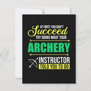 Gifts Teacher Archery Instructor Coach Card
