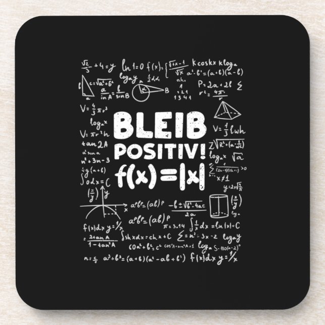 Gifts Teacher | Bleib Positiv Math Teacher Coaster (Front)