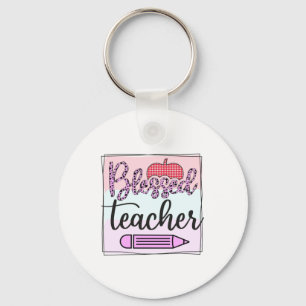 Gifts Teacher   Blessed Teacher Keychain