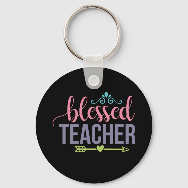 Gifts Teacher | Blessed Teacher Keychain (Front)