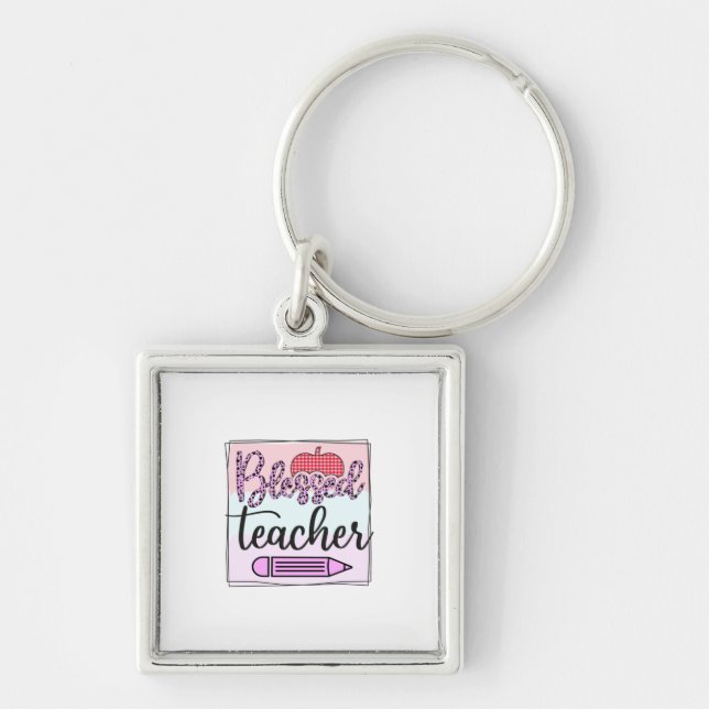Gifts Teacher | Blessed Teacher Keychain (Front)