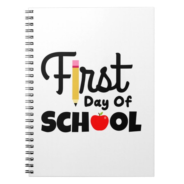 Gifts Teacher | First Day Of School Notebook (Front)