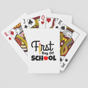 Gifts Teacher First Day Of School Playing Cards