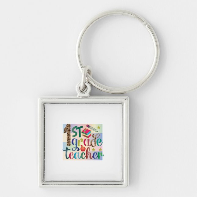 Gifts Teacher | First Grade Teacher Keychain (Front)