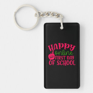 Gifts Teacher Happy Online First Day Of School Keychain
