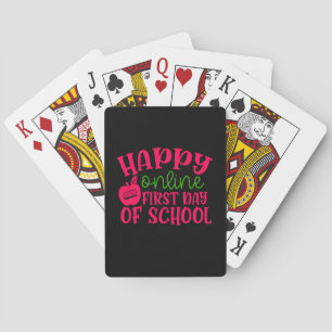 Gifts Teacher   Happy Online First Day Of School Playing Cards