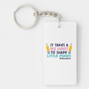 Gifts Teacher It Takes A Big Heart Keychain