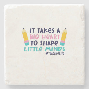 Gifts Teacher   It Takes A Big Heart Stone Coaster