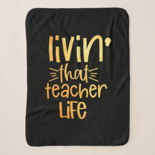 Gifts Teacher Living That Teacher Life Sherpa Blanket