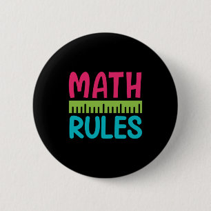 Gifts Teacher Math Rules 2 Inch Round Button