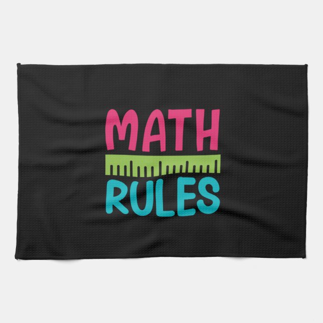 Gifts Teacher | Math Rules Kitchen Towel (Horizontal)