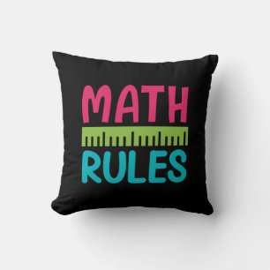 Gifts Teacher Math Rules Throw Pillow
