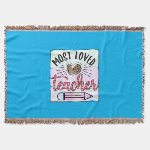 Gifts Teacher Most Loved Teachers Throw Blanket