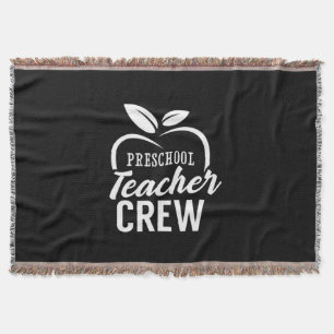 Gifts Teacher Preschool Teacher Crew Throw Blanket