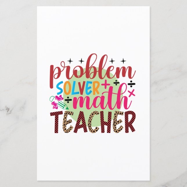 Gifts Teacher | Problem Solver Math Teacher (Front)