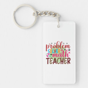 Gifts Teacher Problem Solver Math Teacher Keychain