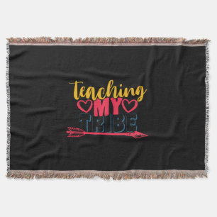 Gifts Teacher Teaching My Tribe Throw Blanket
