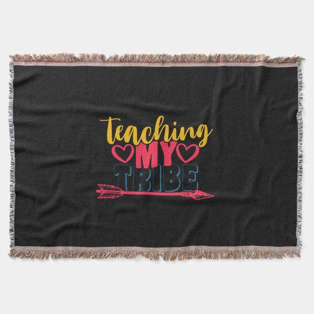Gifts Teacher | Teaching My Tribe Throw Blanket (Front)