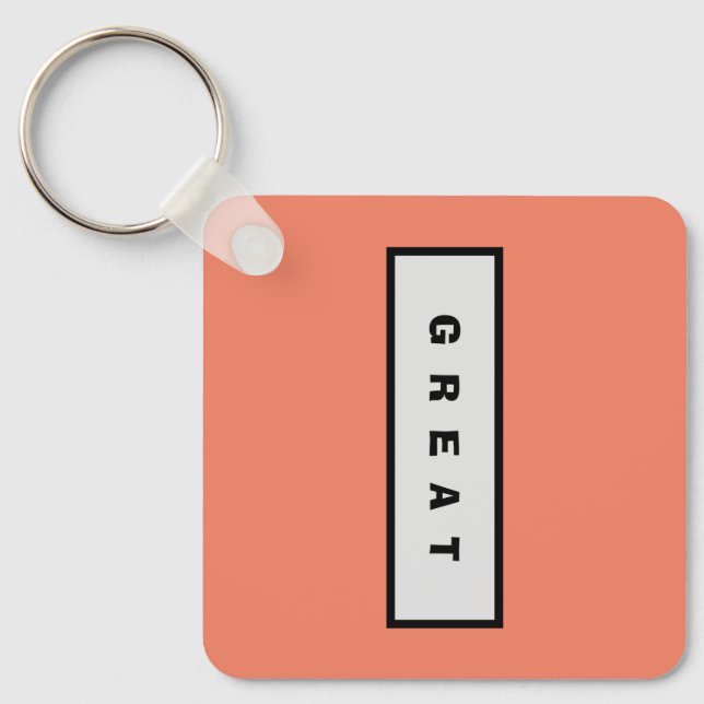 Gifts: Under 25$ Attractive Authority® GREAT Keychain (Front)