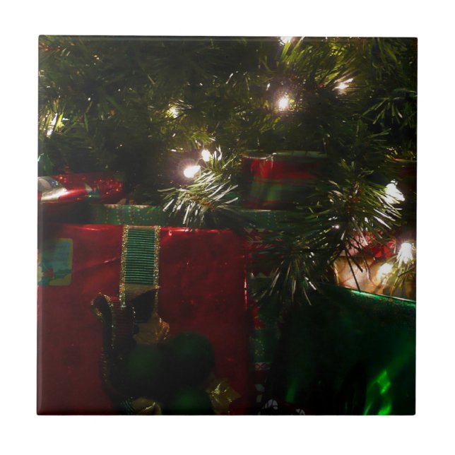 Gifts Under the Tree Christmas Holiday Tile (Front)