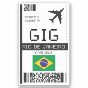 GIG Rio De Janeiro Boarding Pass - Brazil Travel