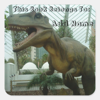 Giganotosaurus Dinosaur Bookplate Sticker