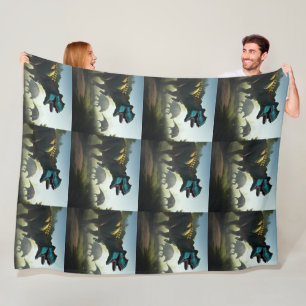 Giganotosaurus Dinosaurs Prowling, Fleece Blanket