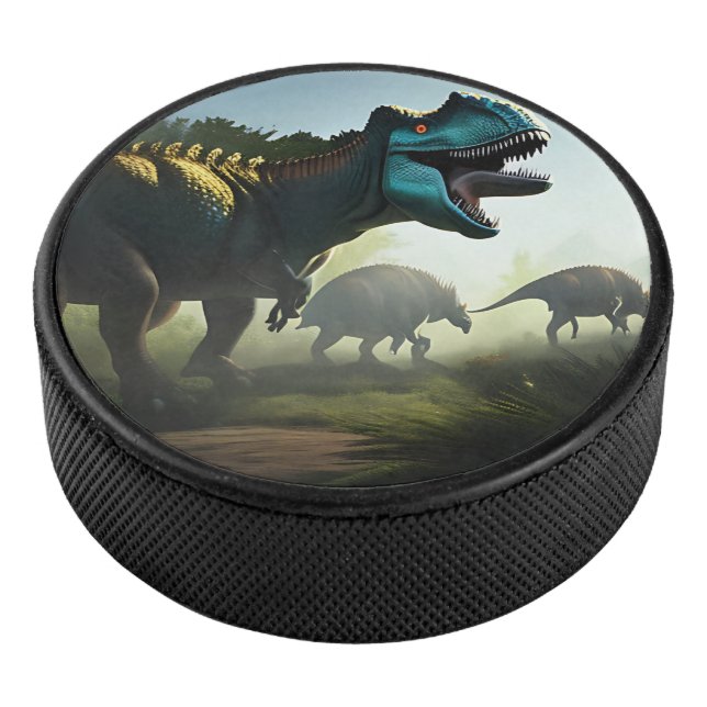 Giganotosaurus Dinosaurs Prowling, Hockey Puck (3/4)