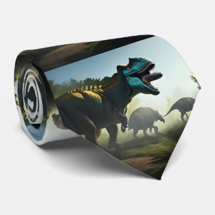 Giganotosaurus Dinosaurs Prowling, Neck Tie