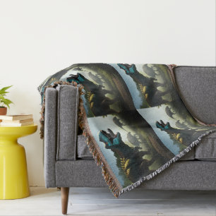 Giganotosaurus Dinosaurs Prowling, Throw Blanket