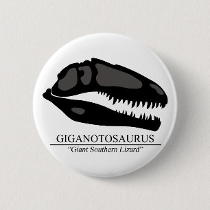 Giganotosaurus Skull 2 Inch Round Button