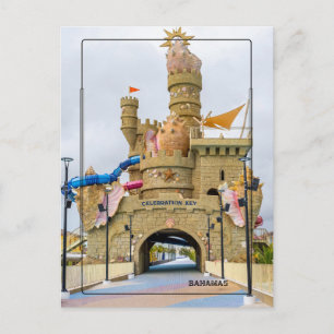 Gigantic Sandcastle – Celebration Key, Grand Baham Postcard