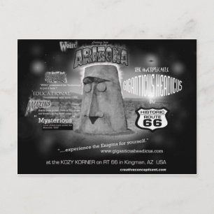 giganticus headicus Greetings From AZ Route 66 Postcard