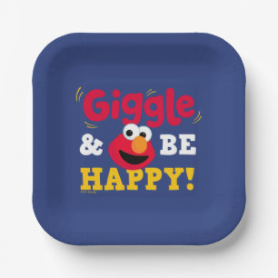 Giggle and Be Happy Elmo Paper Plate