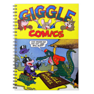  Giggle Crocodile Alligator Animal Vintage Comics Notebook