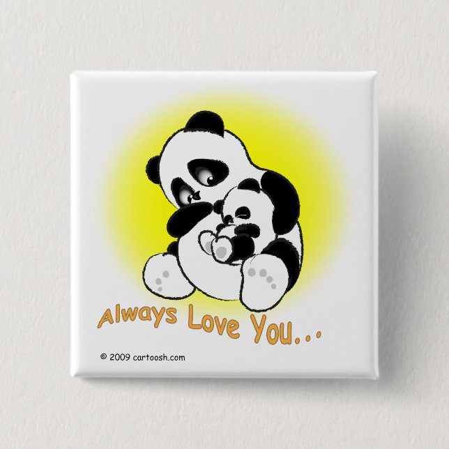 gigglePanda for Mother's Day 2 Inch Square Button (Front)