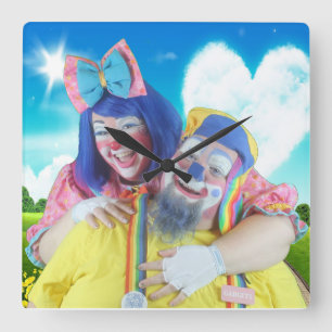 Giggles and Gadgets Square Wall Clock