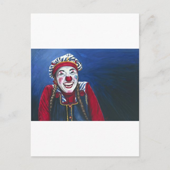 Giggles the Clown Painting Postcard (Front)